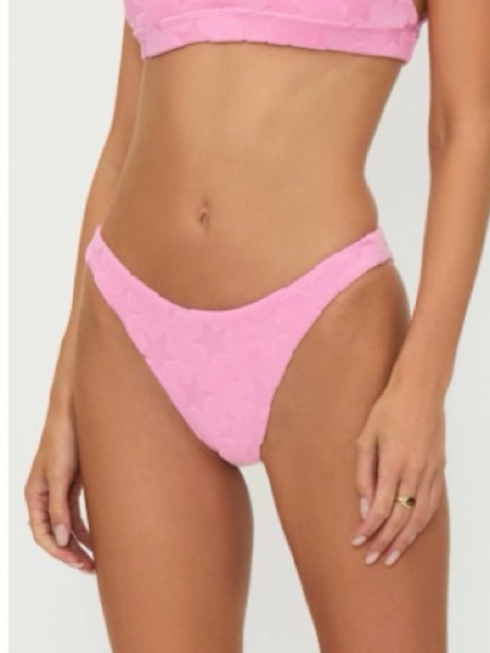Beach Riot Kaylin High Cut Bikini Bottoms XL Prism Pink Star NWT Swim